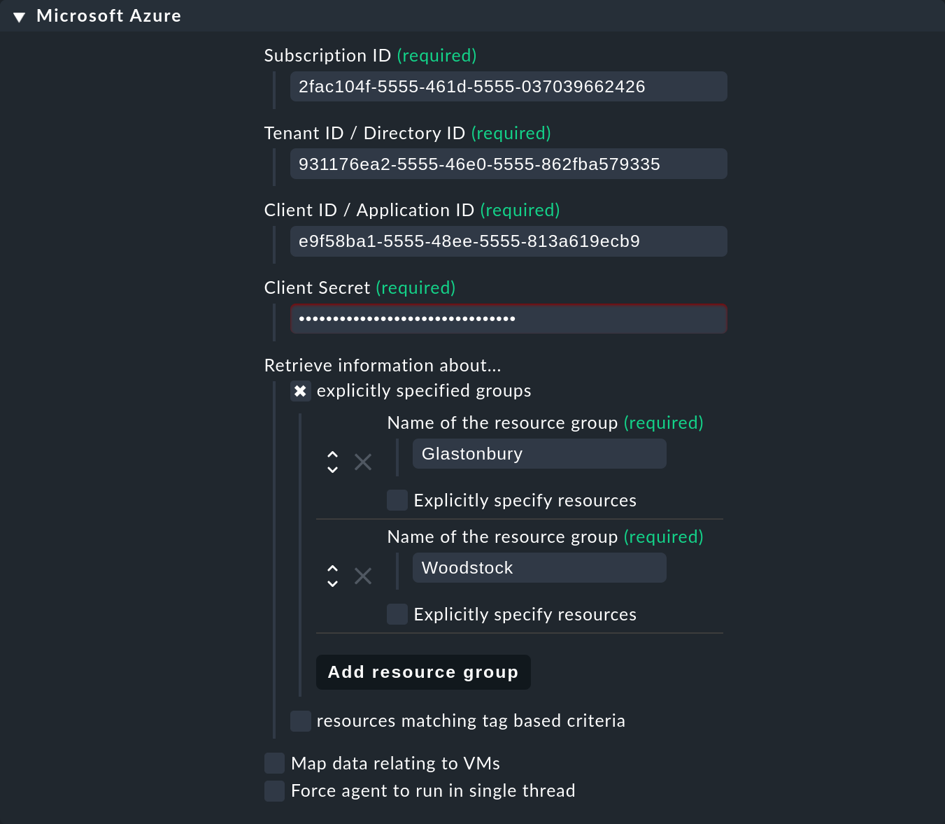 azure agent rule