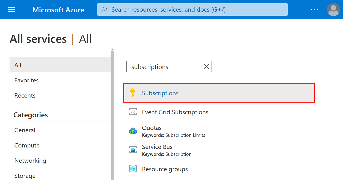 azure subscriptions