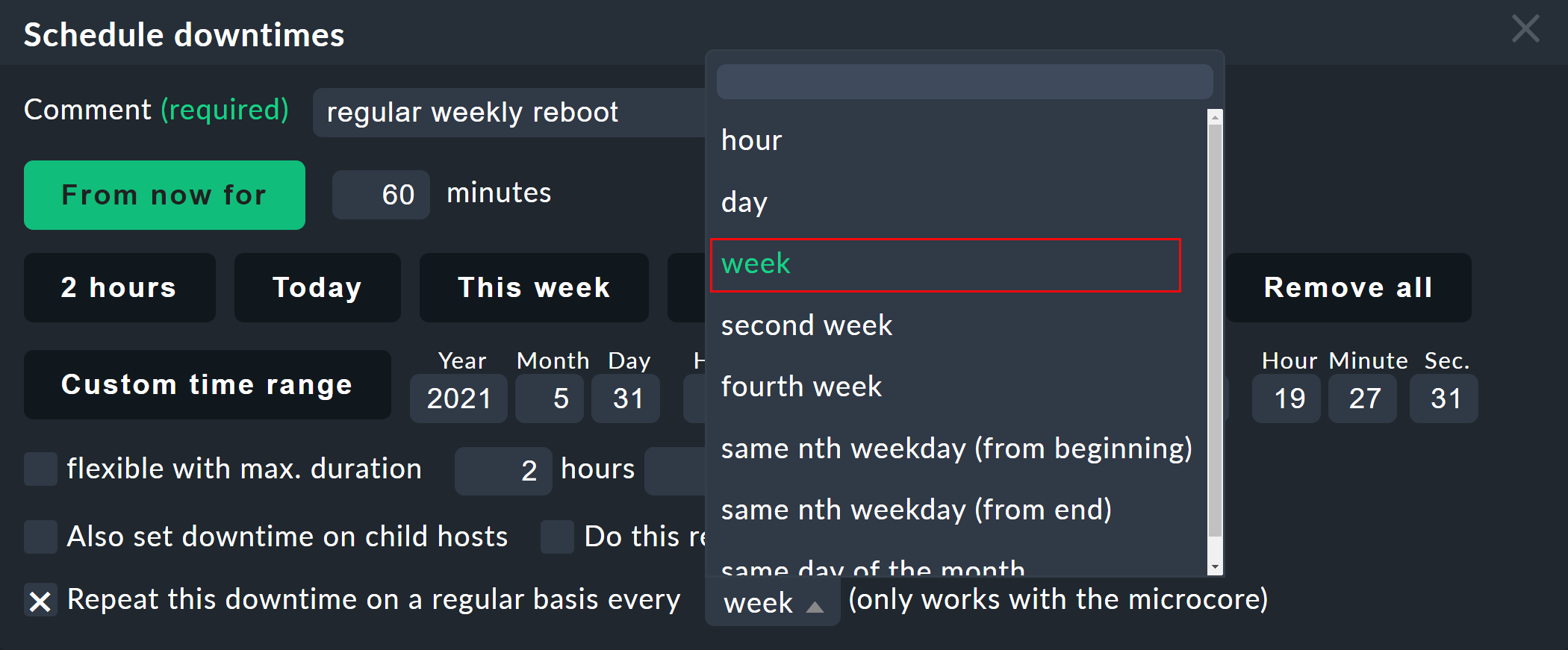 basics downtimes periodic