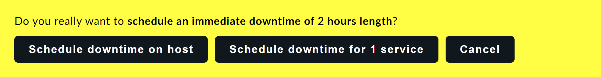 basics downtimes schedule host