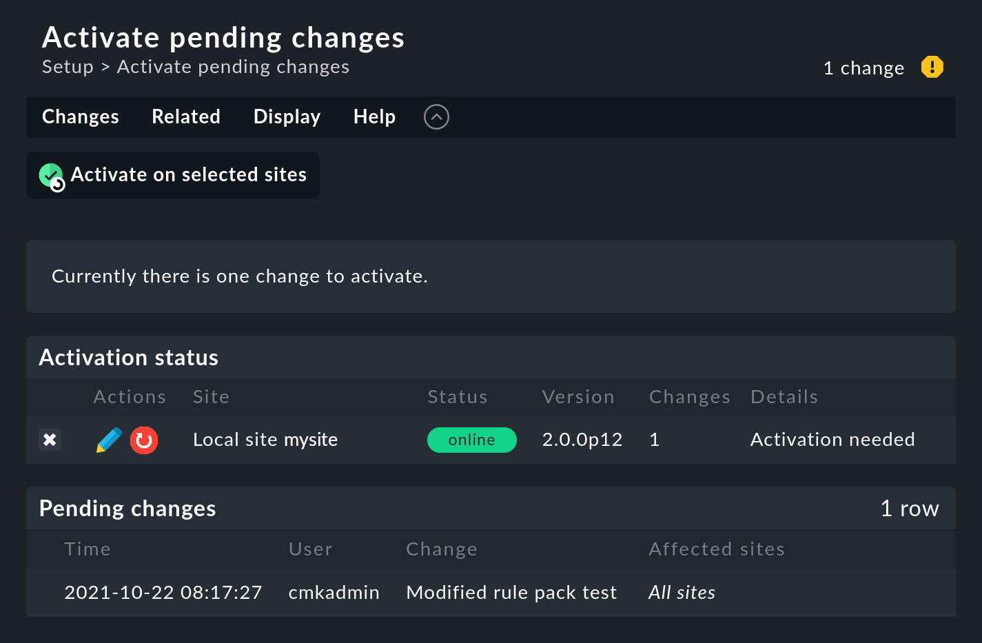 ec activate changes