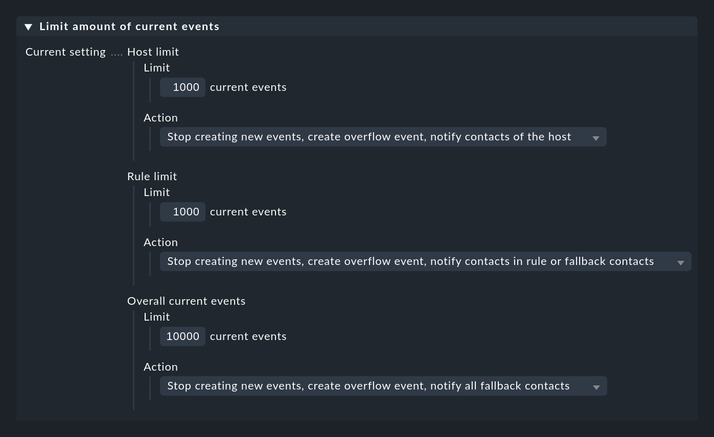 ec limit open events