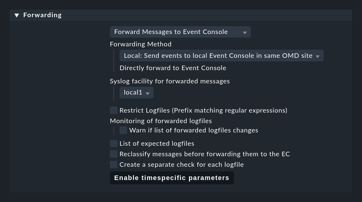 ec logwatch forwarding