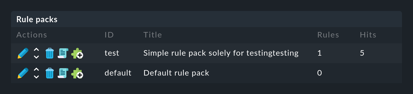 ec rule pack list