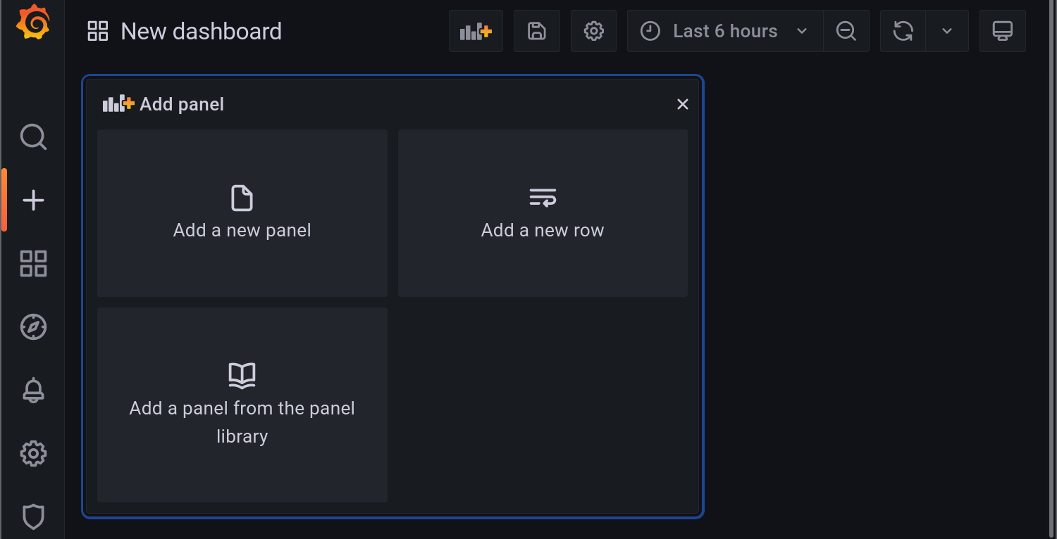 grafana dashboard addpanel