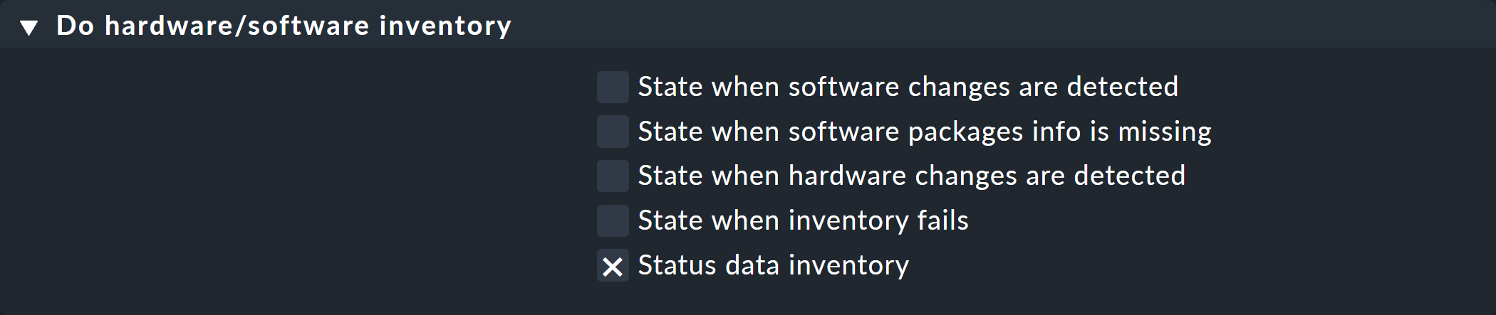 Dialog for activating the status data.