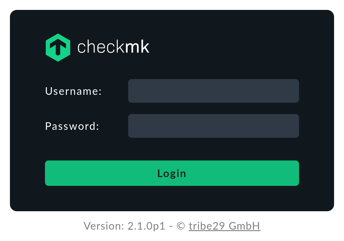 Checkmk login dialog.