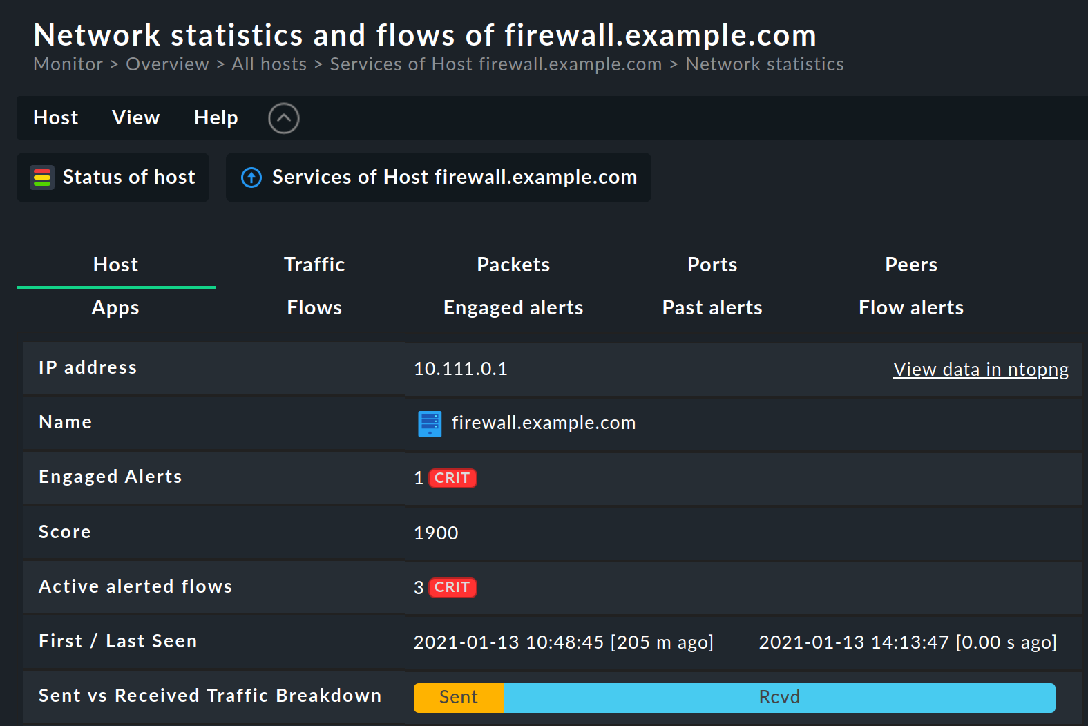 ntop nw statistics