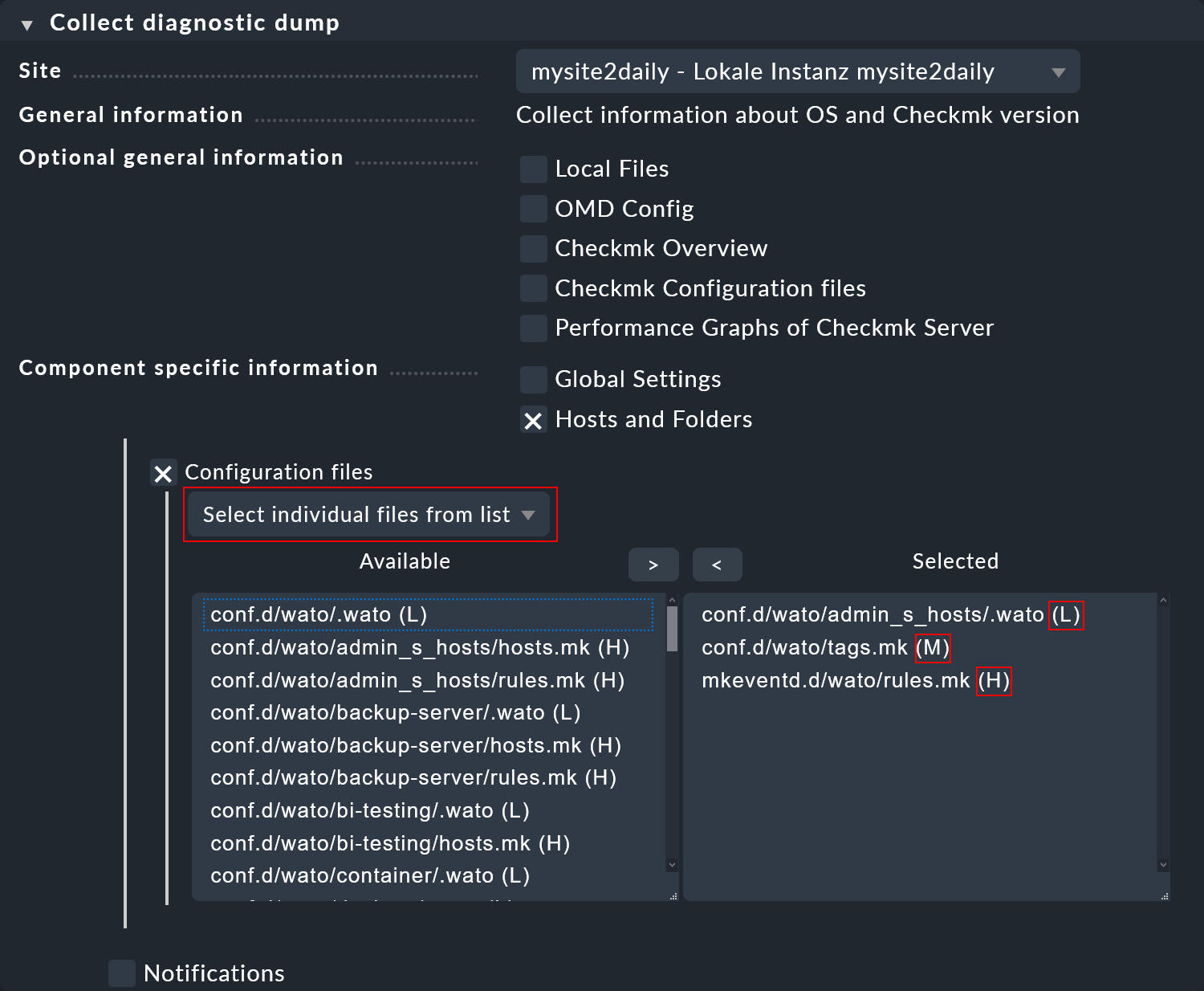 support diagnostics sensitivity levels