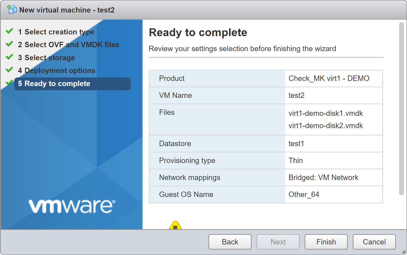 virt1 esxi import