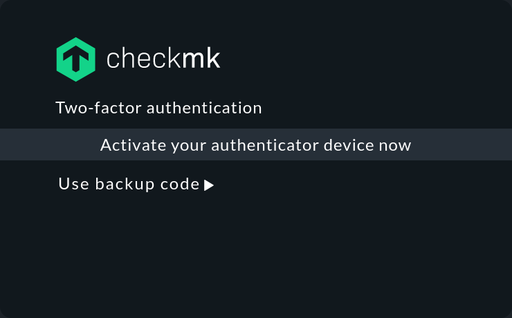 Login with the second authentication factor.