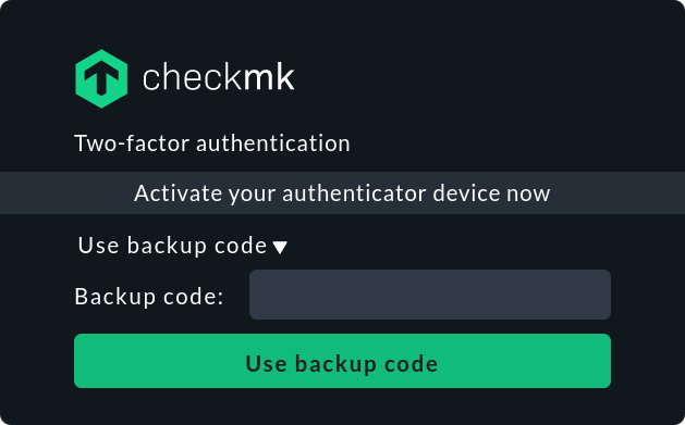 Prompt to activate authenticator.