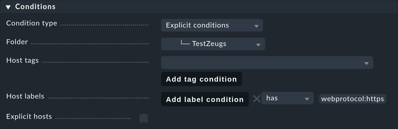 active checks http conditions