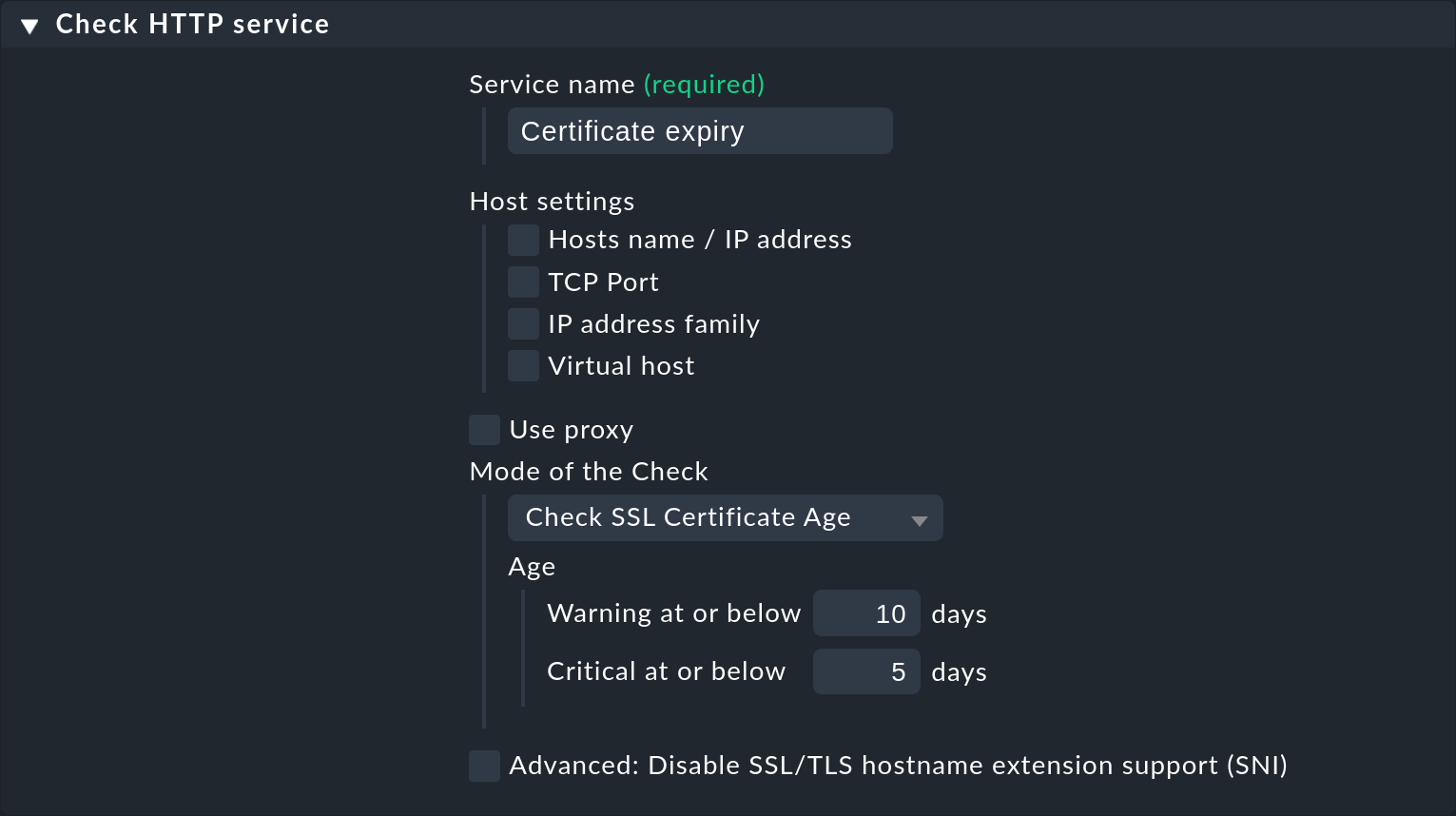 active checks http conf