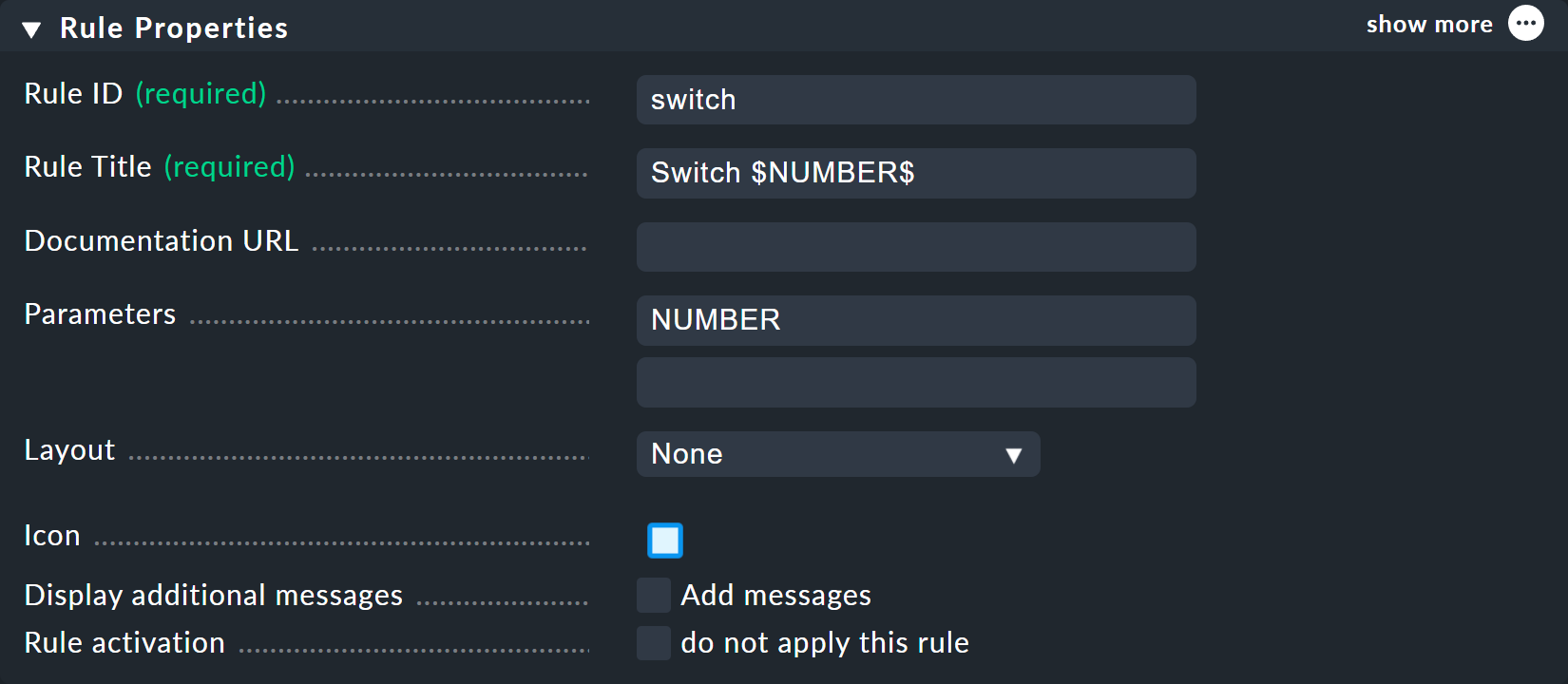 bi 6 rule with parameter