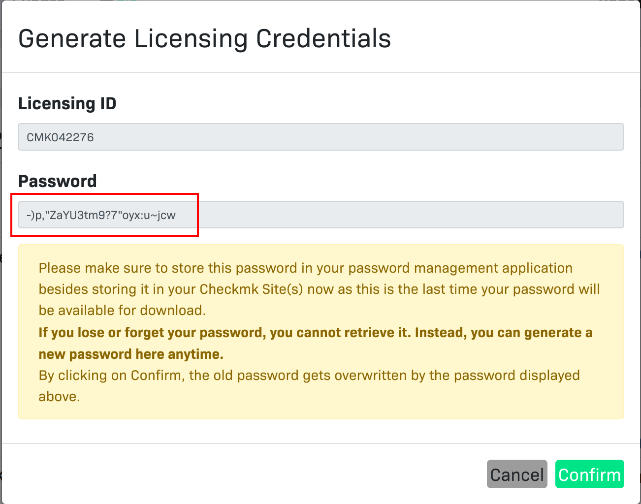 Create a password in the customer portal.