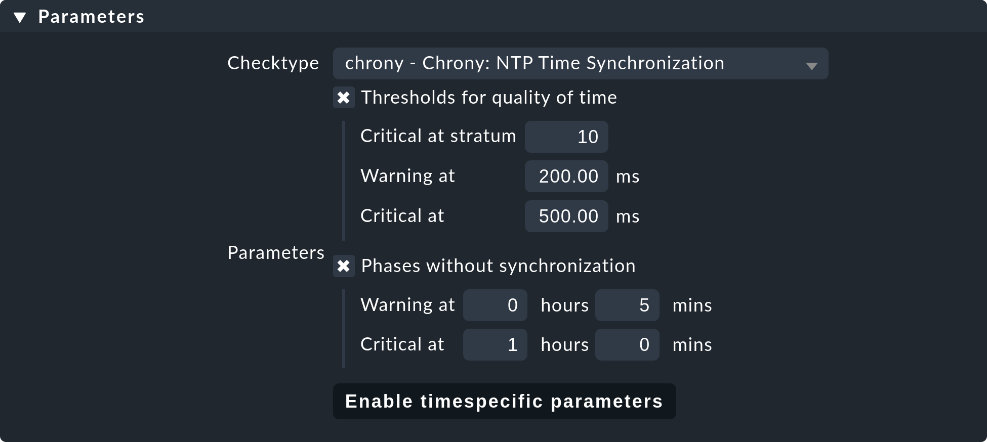 wato services example enforced services ntp