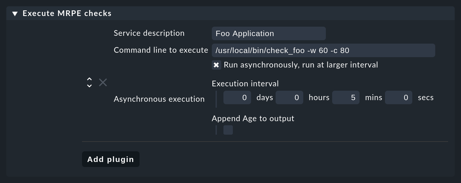 Rule for MRPE configuration in the Agent Bakery.