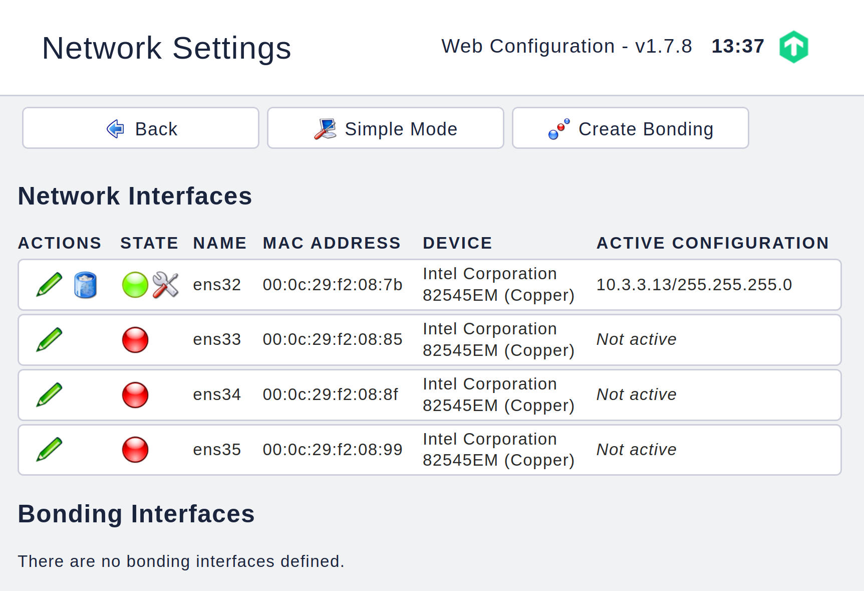 appliance cluster advanced mode