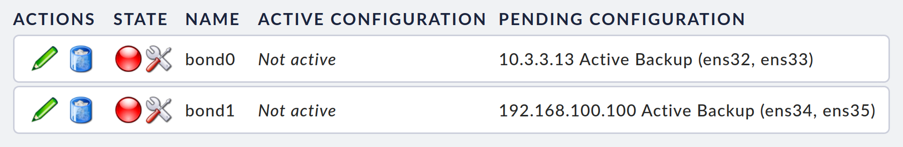appliance cluster create bonds pending bonds