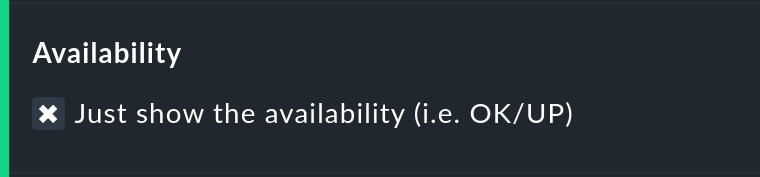 Option for restricting the display to availability.