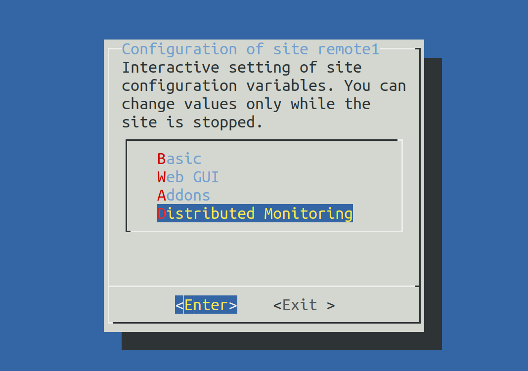 distributed monitoring omd config