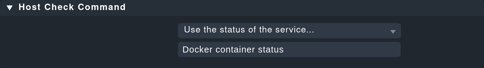Rule for the command to check the host state of the containers.