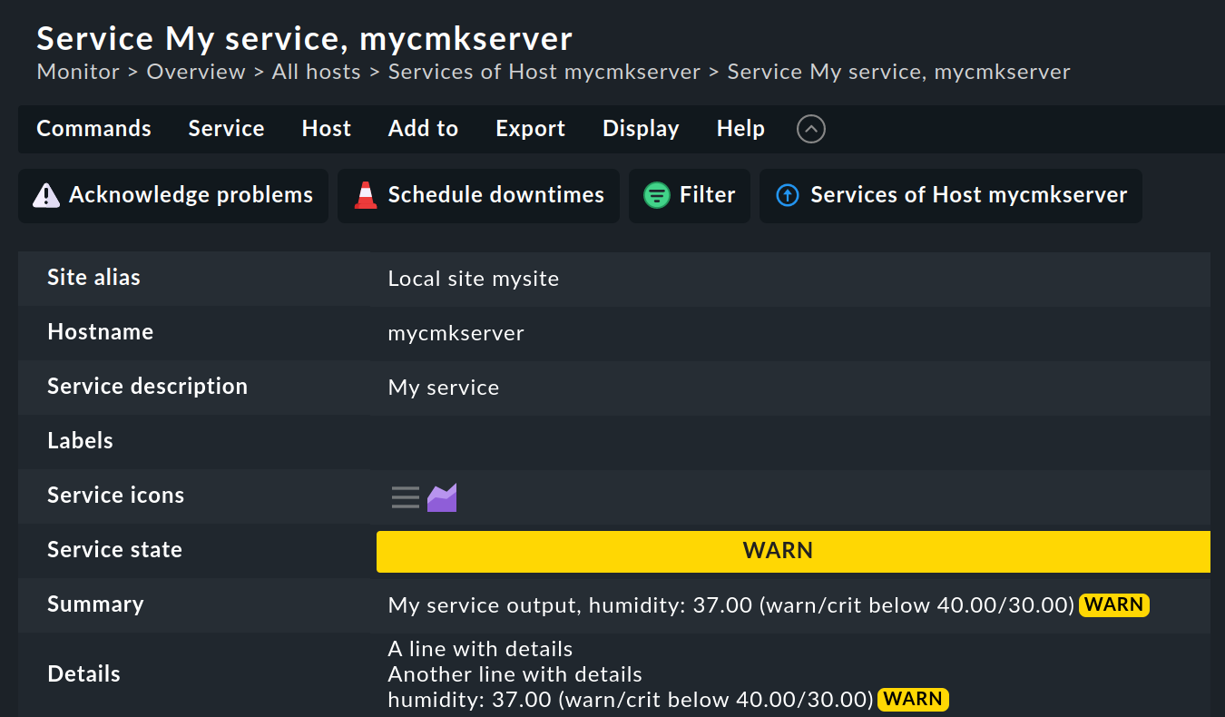localchecks srv details
