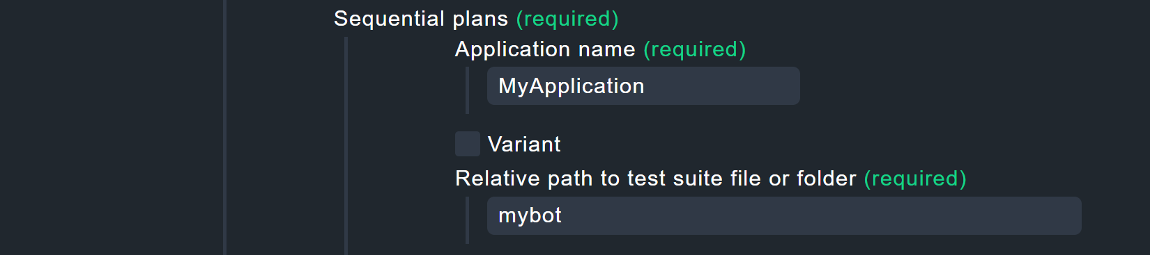 Name and path of the suite.