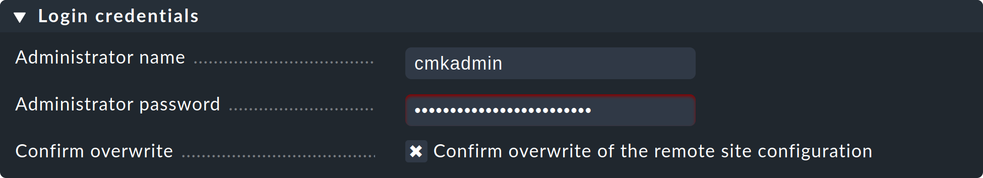 distributed monitoring login credentials