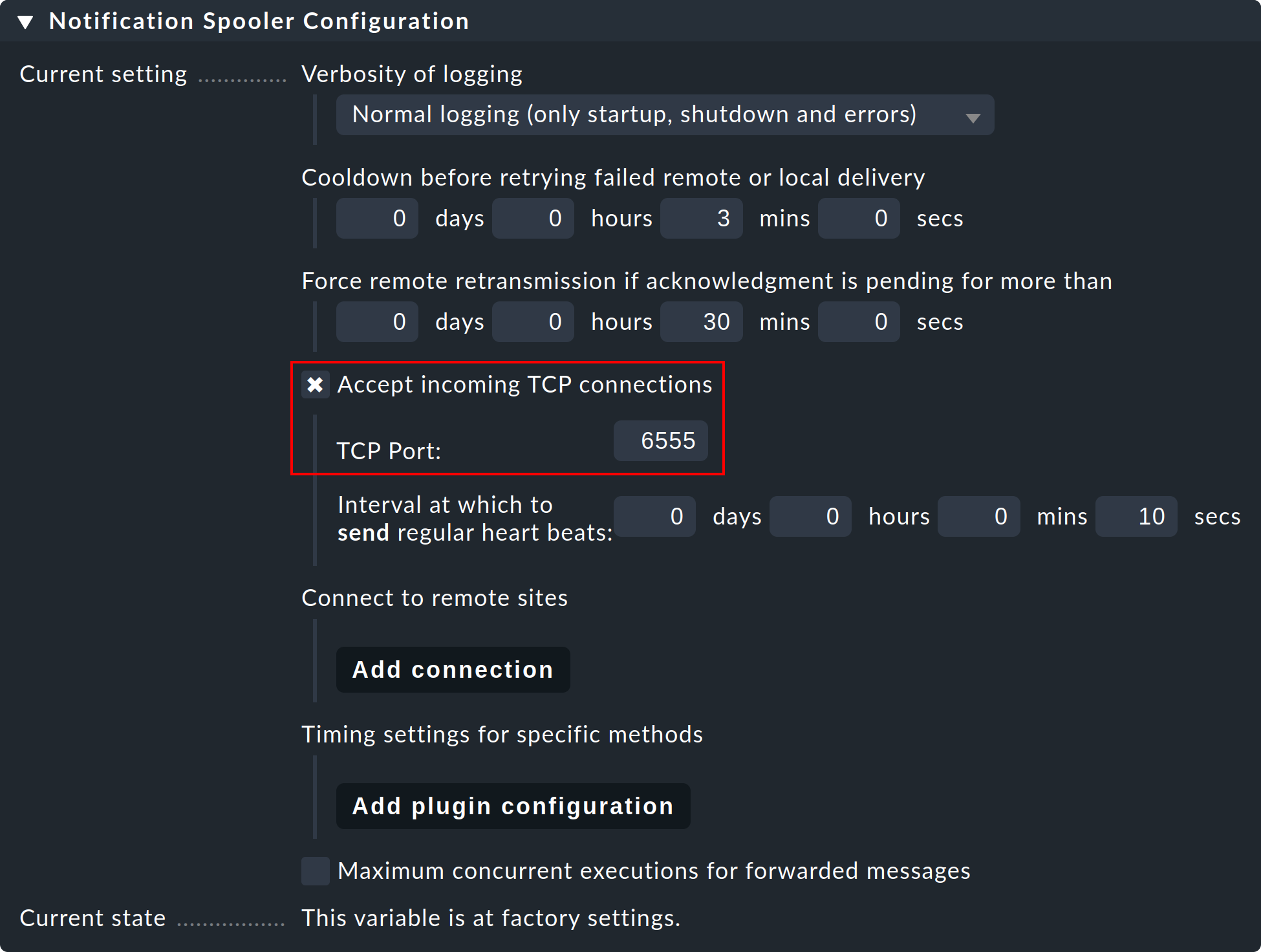 distributed monitoring notification spooler configuration