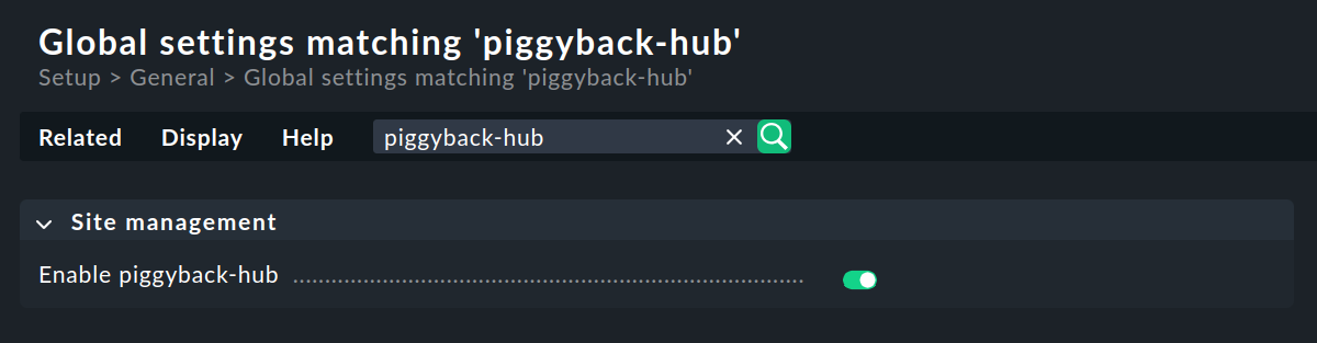 Die Option 'Enable piggyback-hub' in den globalen Einstellungen.