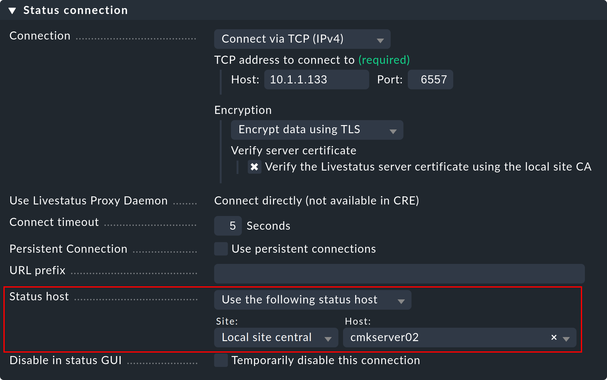 distributed monitoring status host
