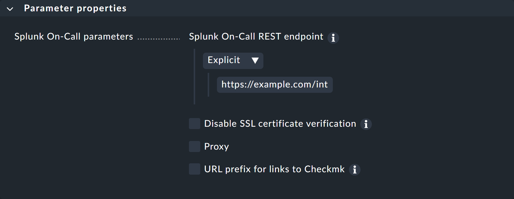The notification method settings for Splunk On-Call.