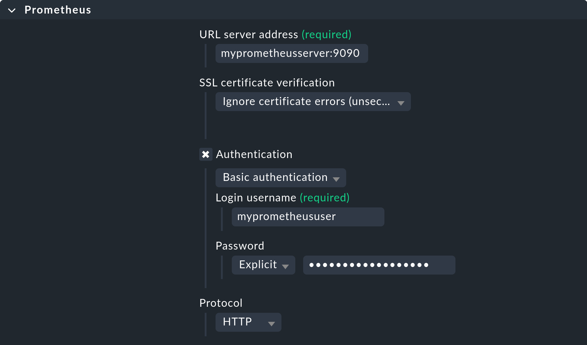 prometheus connection details
