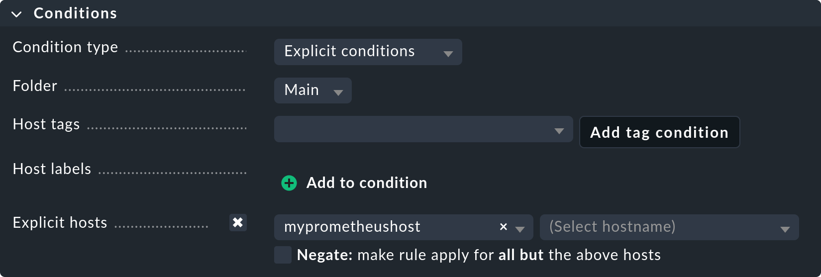 prometheus ruleset explicit host