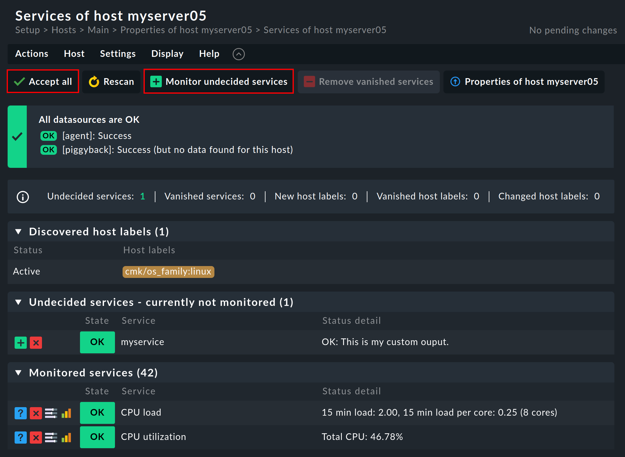 wato services adding newly discovered services