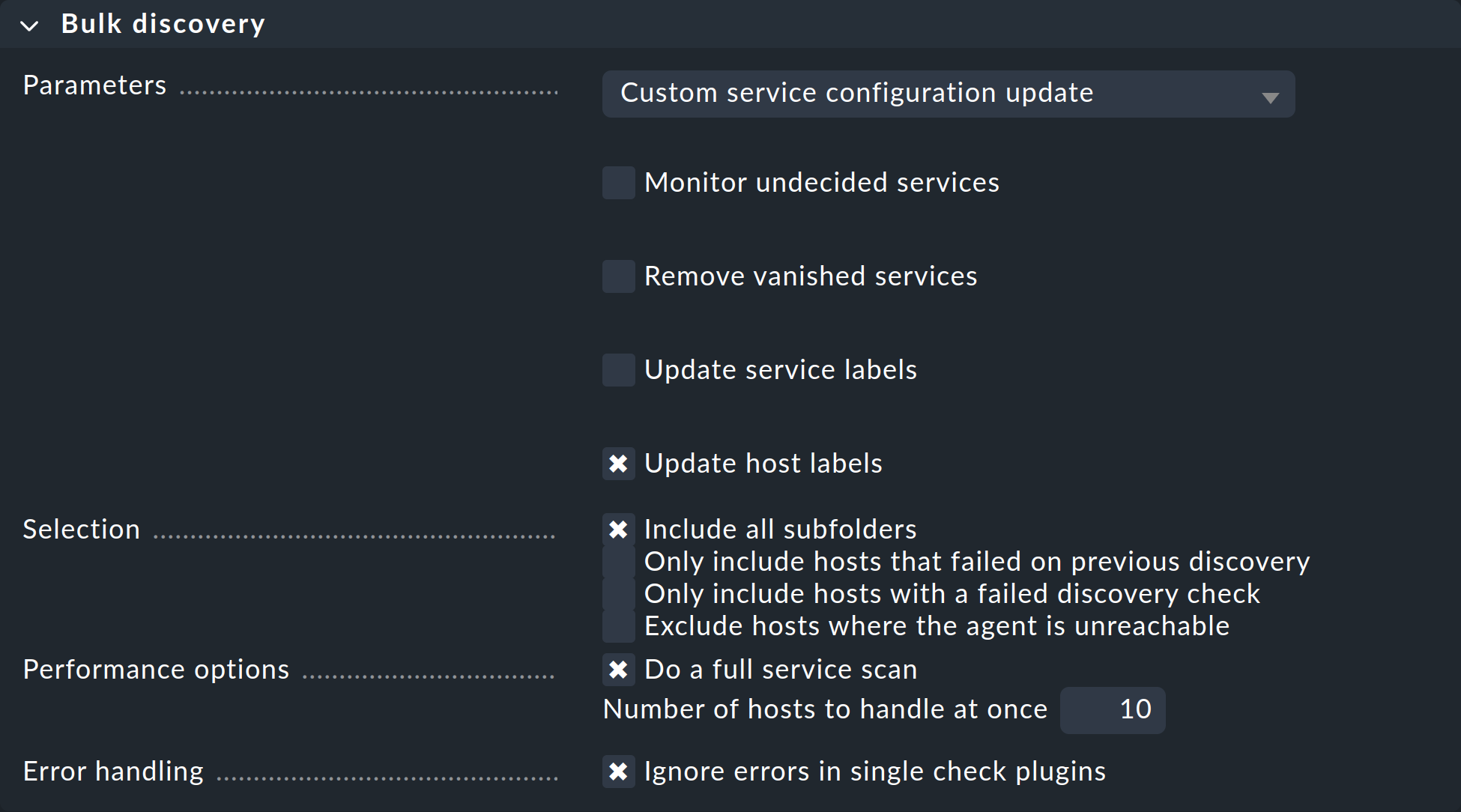 wato services bulk discovery