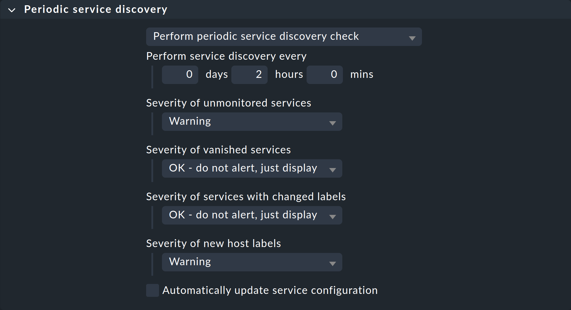 wato services periodic service discovery