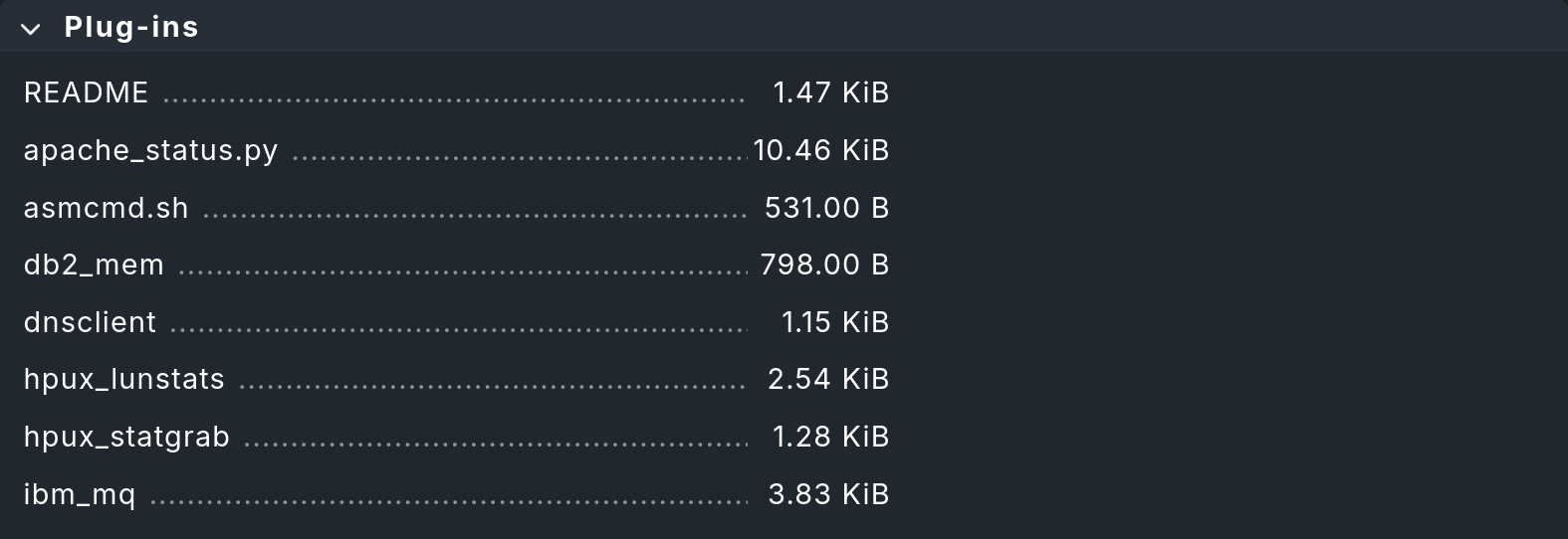 Download page with agent plug-ins.