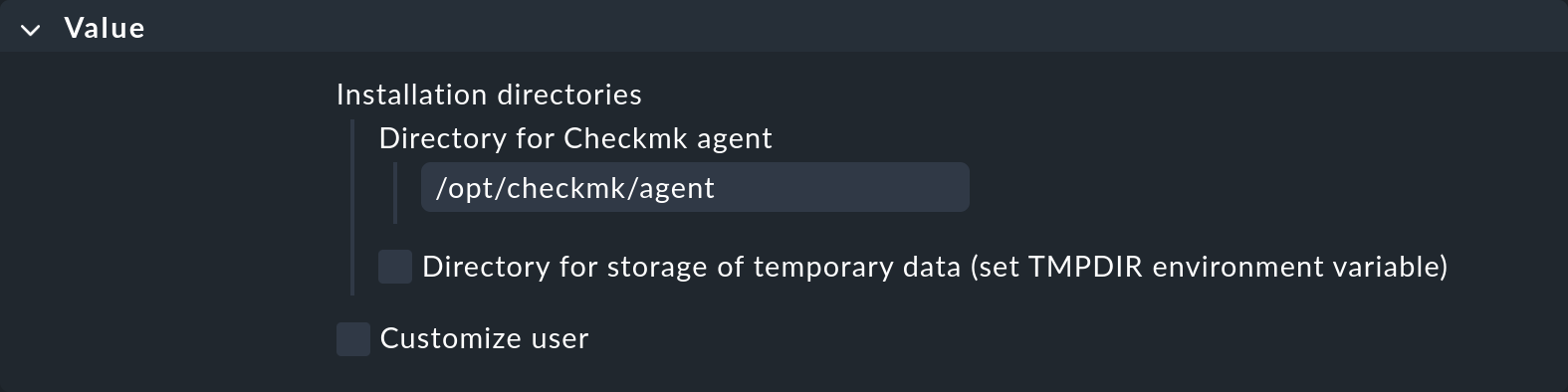 The option to select the installation directory.