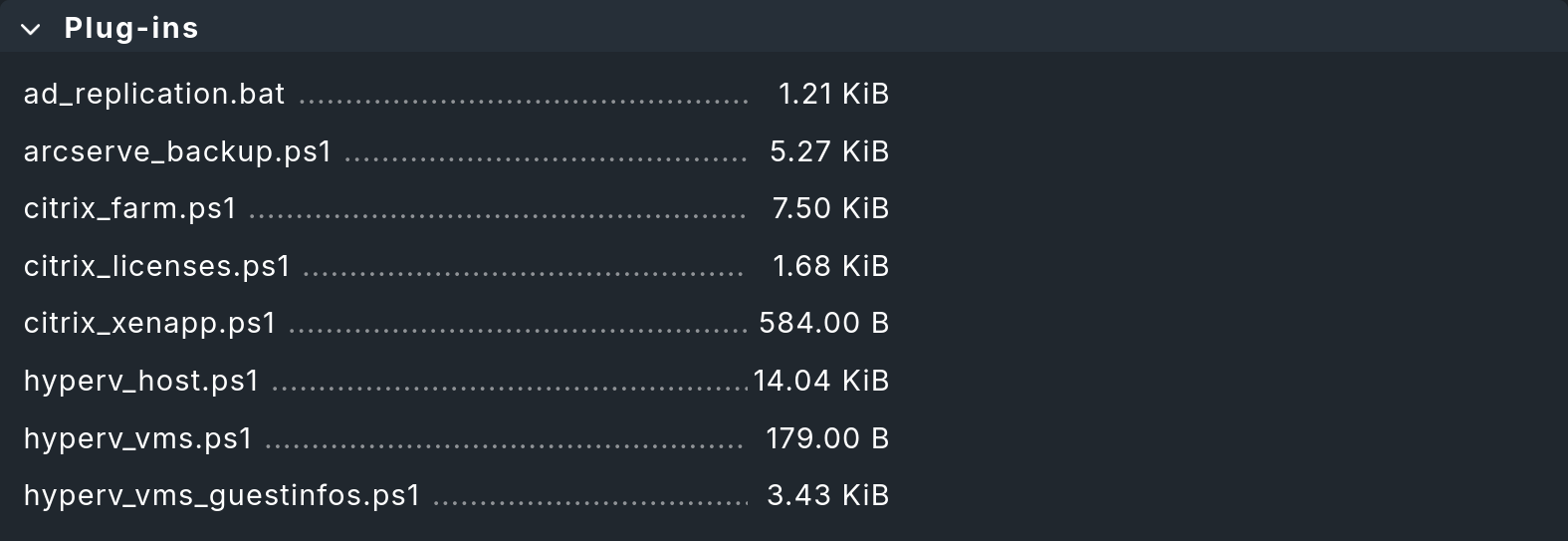 Download page with agent plug-ins.