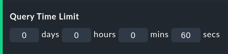 Option for limiting the time period for the evaluation.