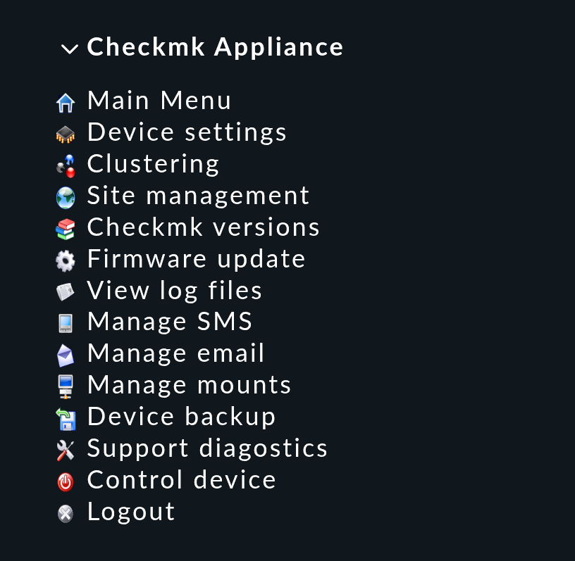 The Checkmk Appliance snap-in.