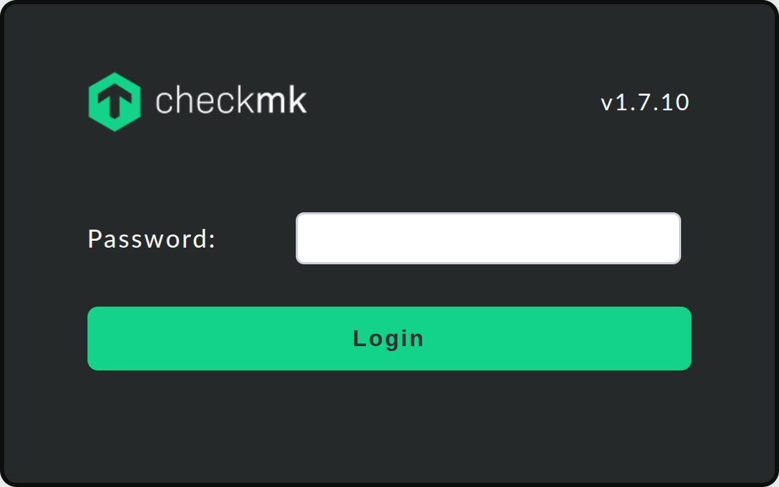 The Checkmk login window.