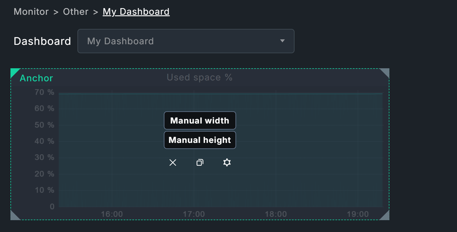 Widget placement and resizing.