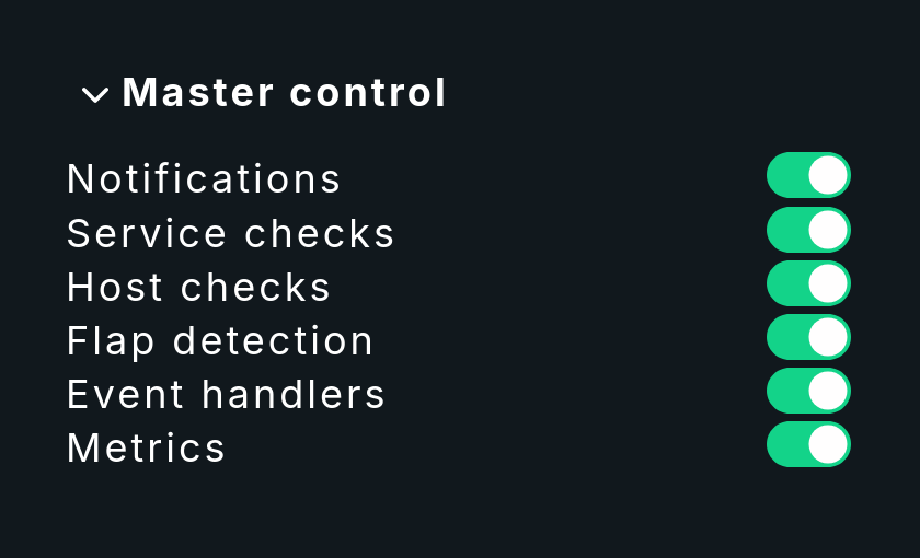 'Master control' snap-in of Checkmk Community.