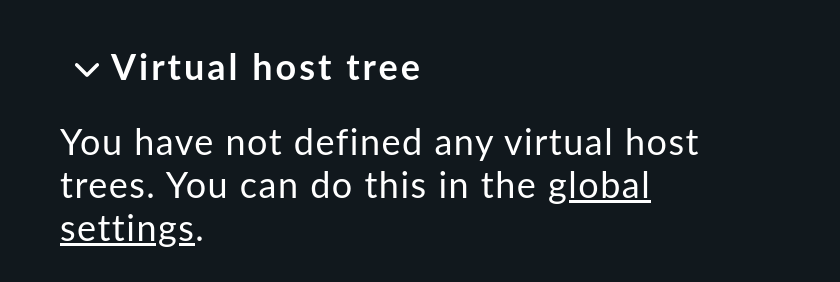 Snap-in Virtual host tree.