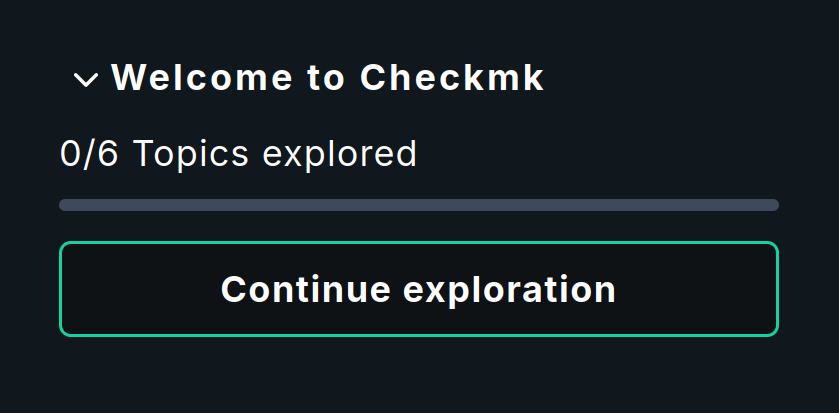 “The Welcome to Checkmk snap-in.”
