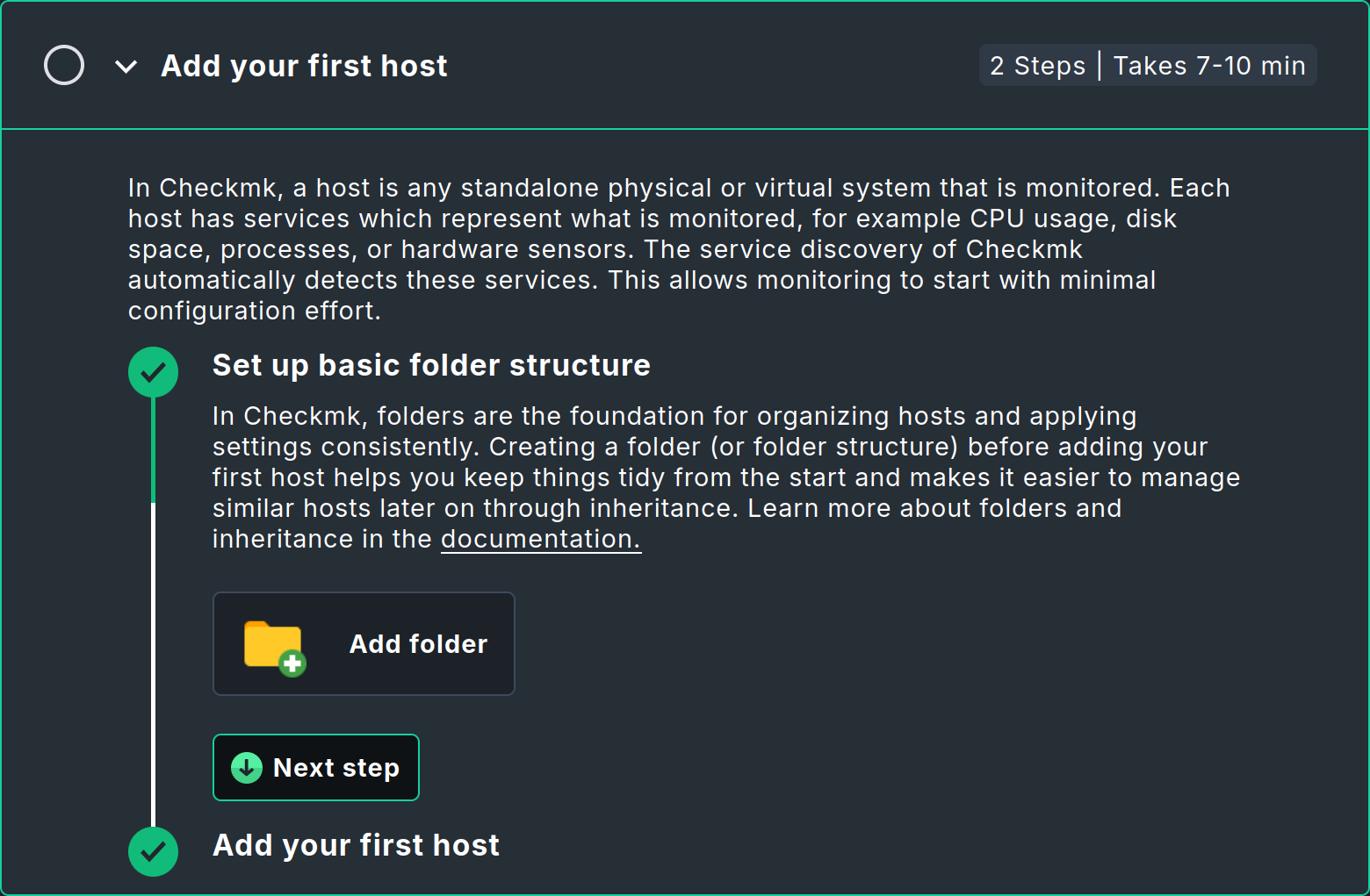 “The topic for creating the first host on the welcome page.”